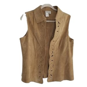 Coldwater Creek Tan Suede Vest